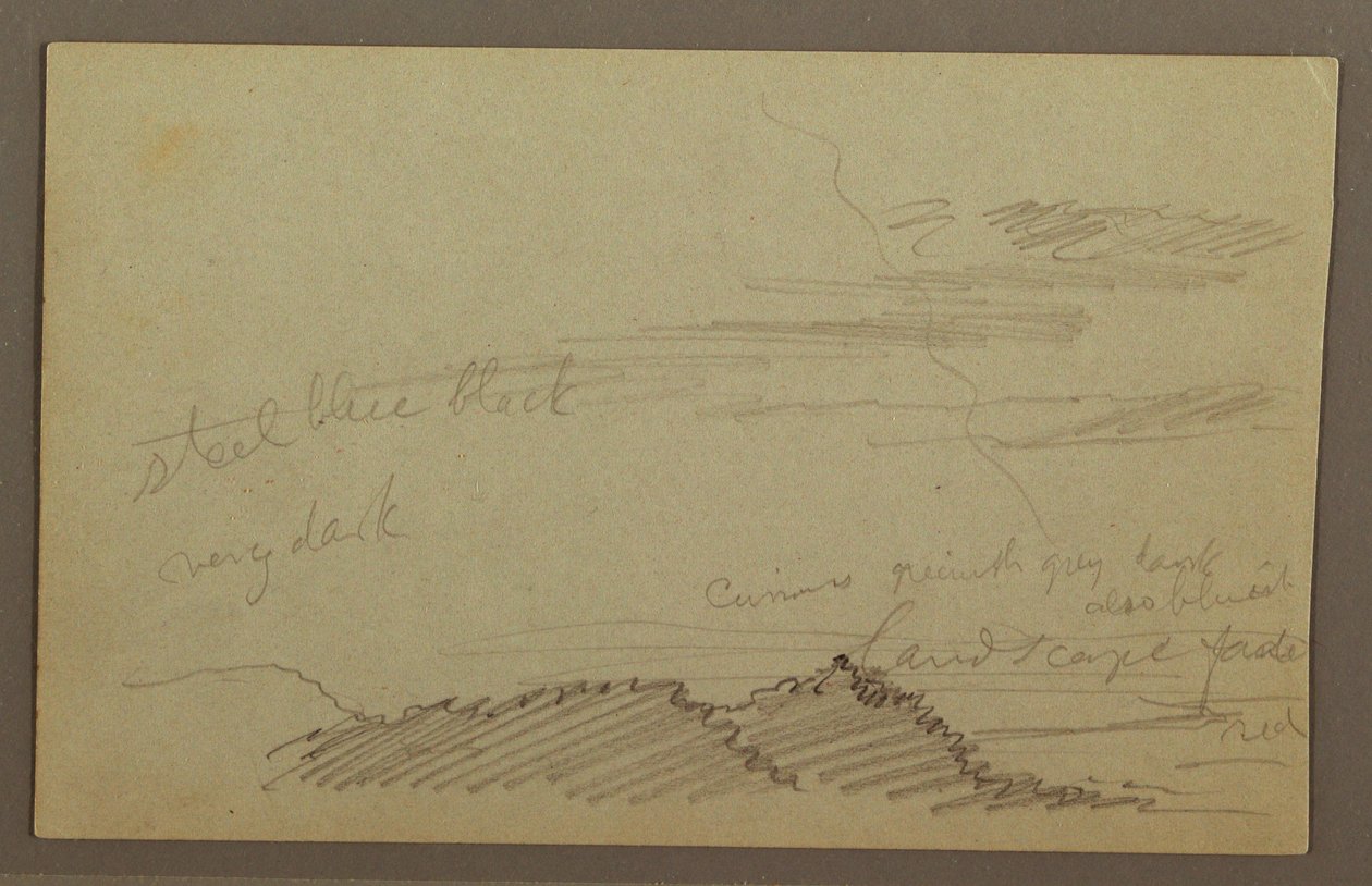 Disegno, Cielo nuvoloso, forse anni 