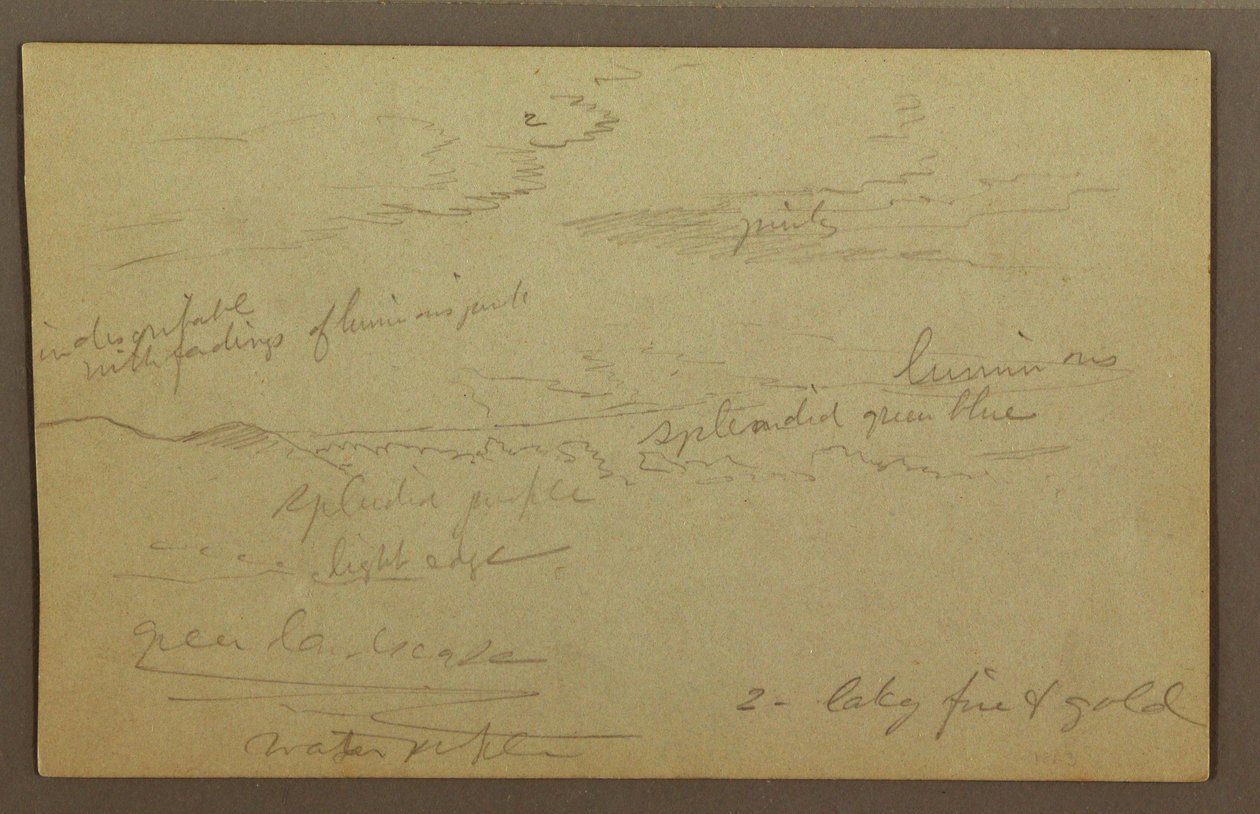 Disegno, Cielo nuvoloso, forse anni 
