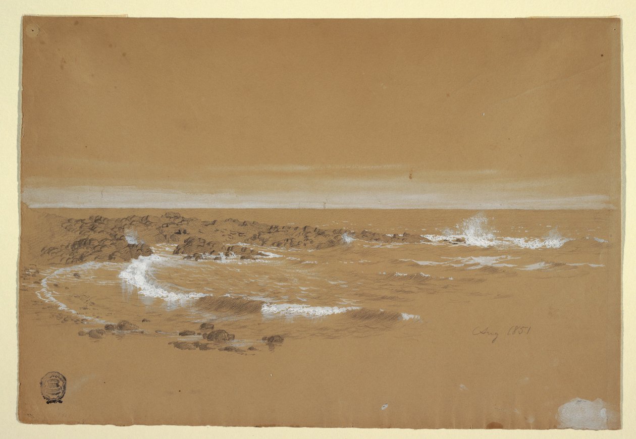 Disegno, Costa, Grand Manan, Canada, agosto 1851 da Frederic Edwin Church