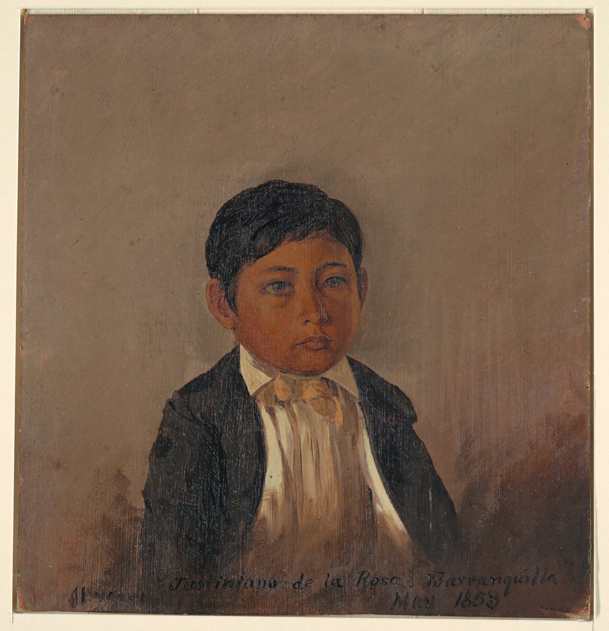 Disegno, Colombia, Barranquilla, ritratto di ragazzo, maggio 1853 da Frederic Edwin Church