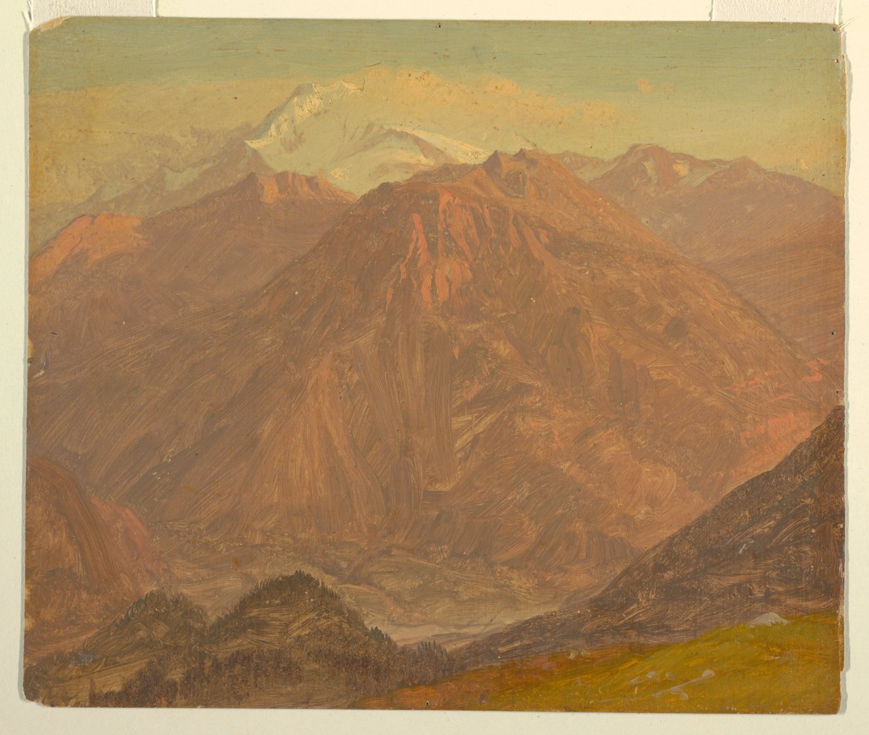 Disegno, Colombia o Ecuador, montagne, 1853 o 1857 da Frederic Edwin Church