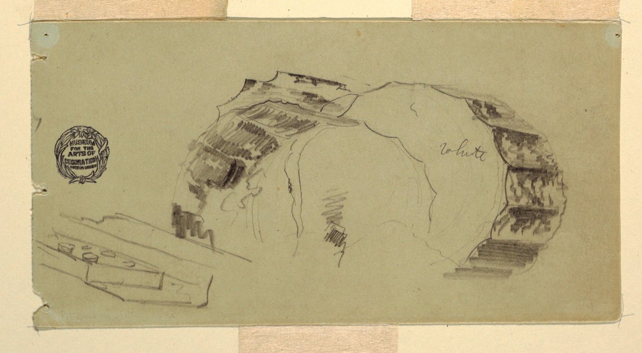 Disegno, Frammenti di colonna e trabeazione, Atene, aprile 1869 da Frederic Edwin Church