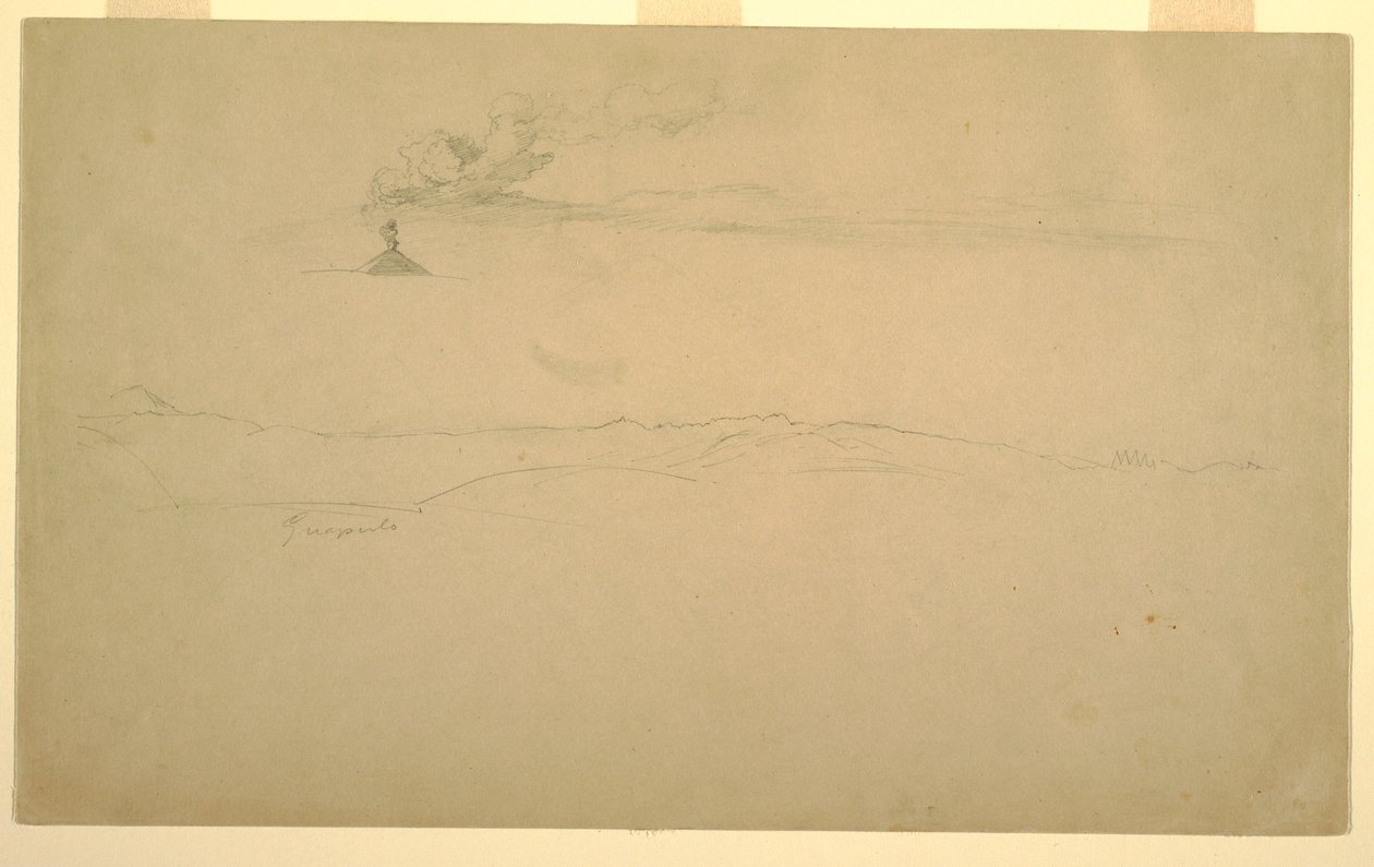 Disegno, Cotopaxi da Guapulo, Ecuador, 24 giugno 1857 da Frederic Edwin Church