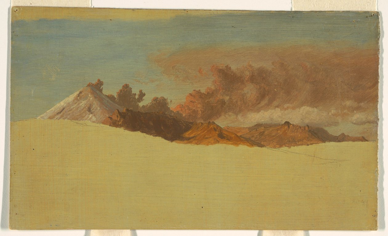 Disegno, Cotopaxi visto da Ambato, Ecuador, 1853 da Frederic Edwin Church