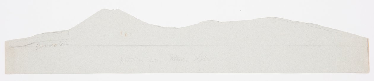 Disegno, ritaglio della cresta del monte Katahdin, Maine, 1856-60 ca. da Frederic Edwin Church