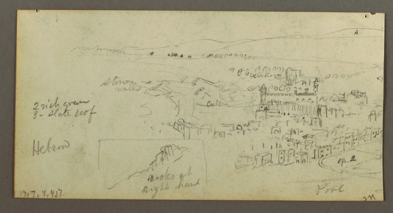 Disegno, casa a cupola, casa con scala, febbraio forse 1868 da Frederic Edwin Church
