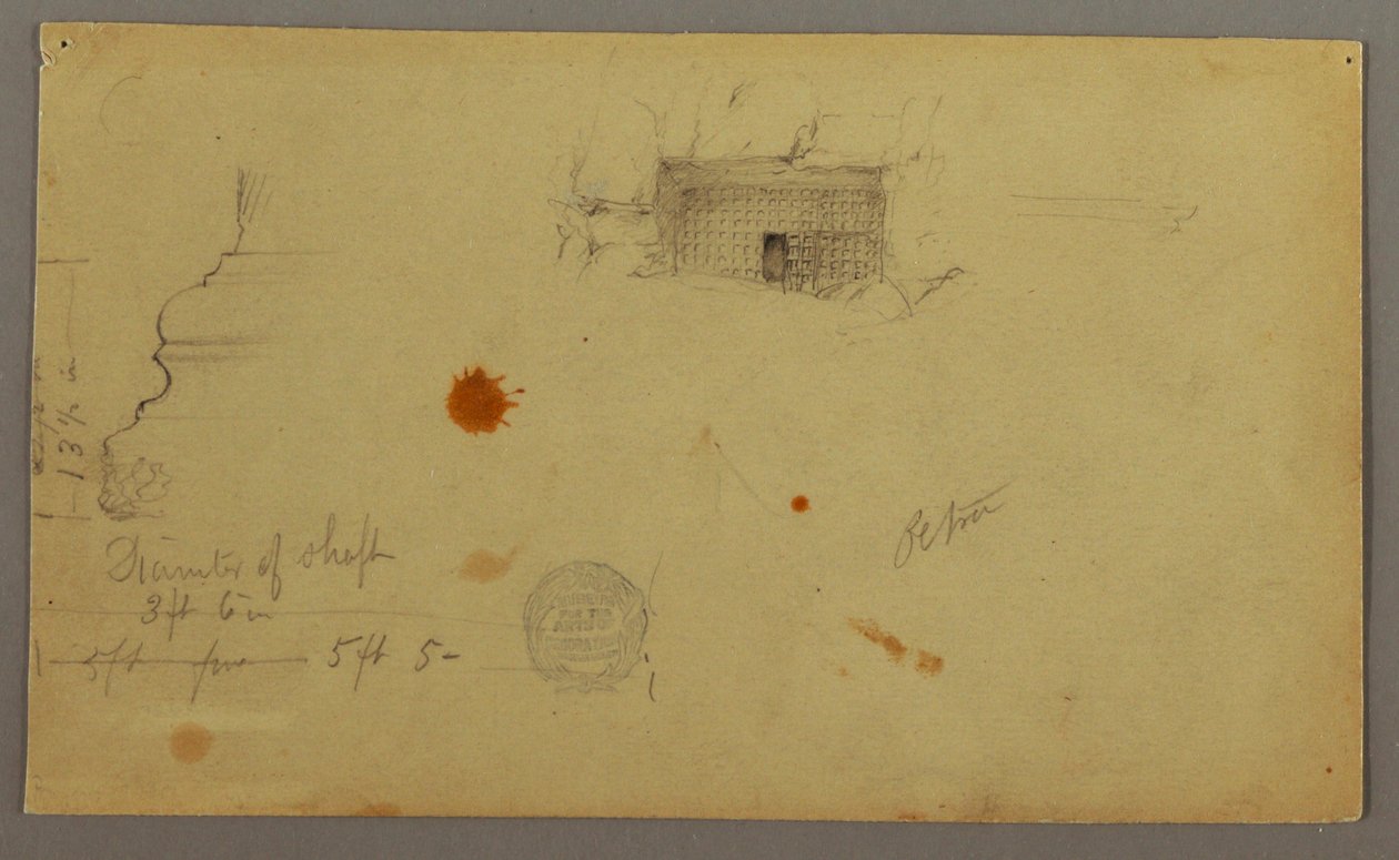 Disegno, Casa a cupola, Casa con scala, febbraio, forse 1868 da Frederic Edwin Church