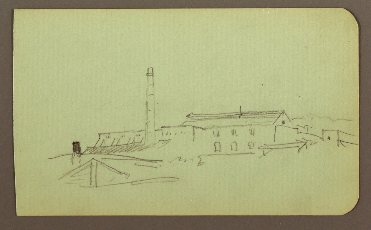 Disegno, Fabbrica; verso: Figure, 1883 da Frederic Edwin Church