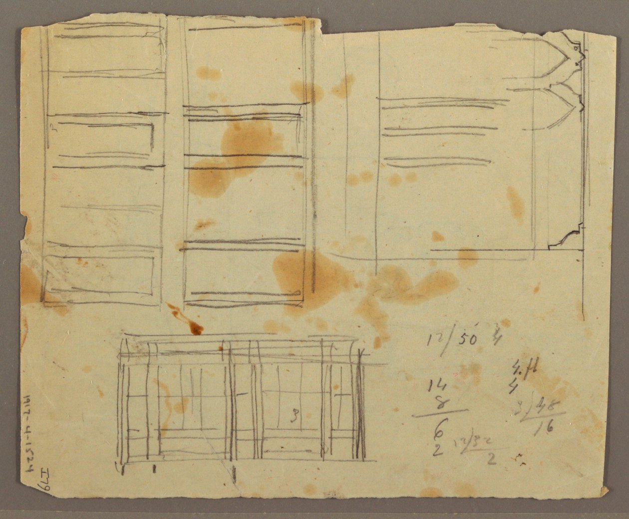Disegno, schizzi di figure; verso: libreria, 1853 da Frederic Edwin Church