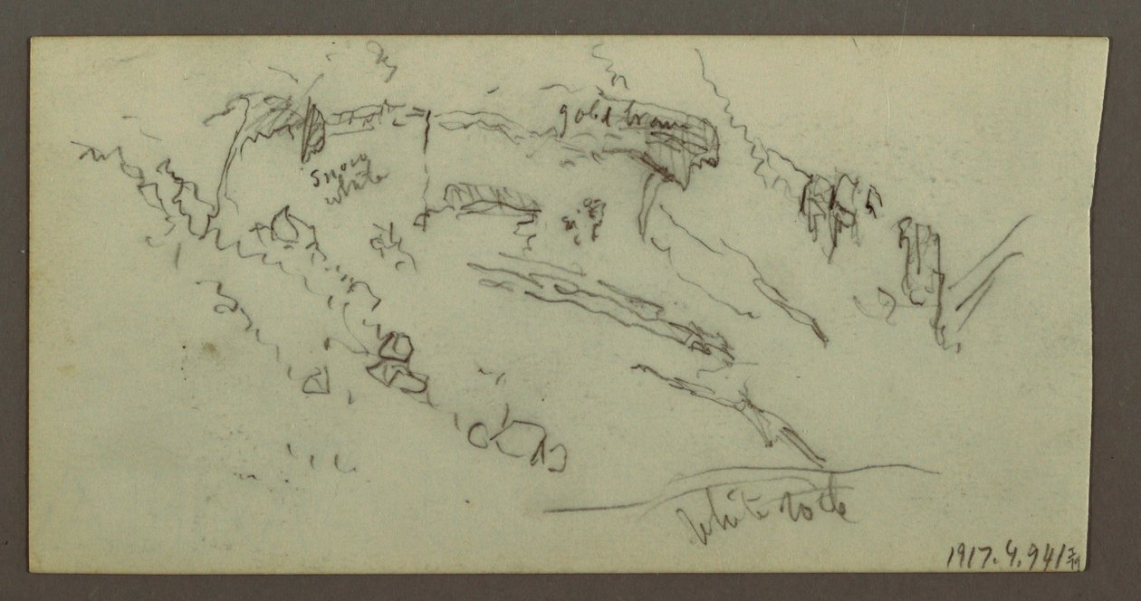 Disegno, Studio di figura, catena montuosa, forse 1868 da Frederic Edwin Church