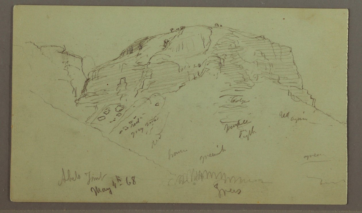 Disegno, Flat Rocky hill, 4 maggio 1868 da Frederic Edwin Church