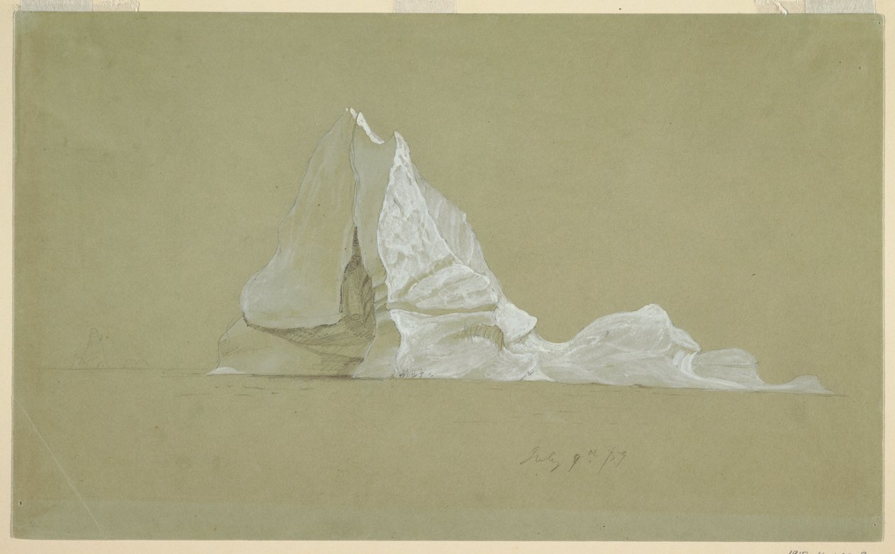 Disegno, Iceberg galleggiante, 9 luglio 1859 da Frederic Edwin Church