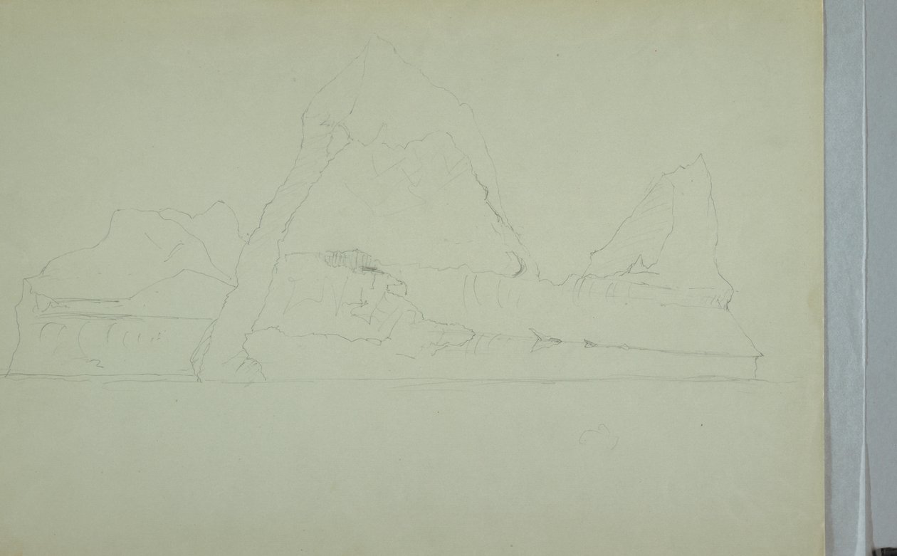 Disegno, Iceberg galleggiante, giugno o luglio 1859 da Frederic Edwin Church