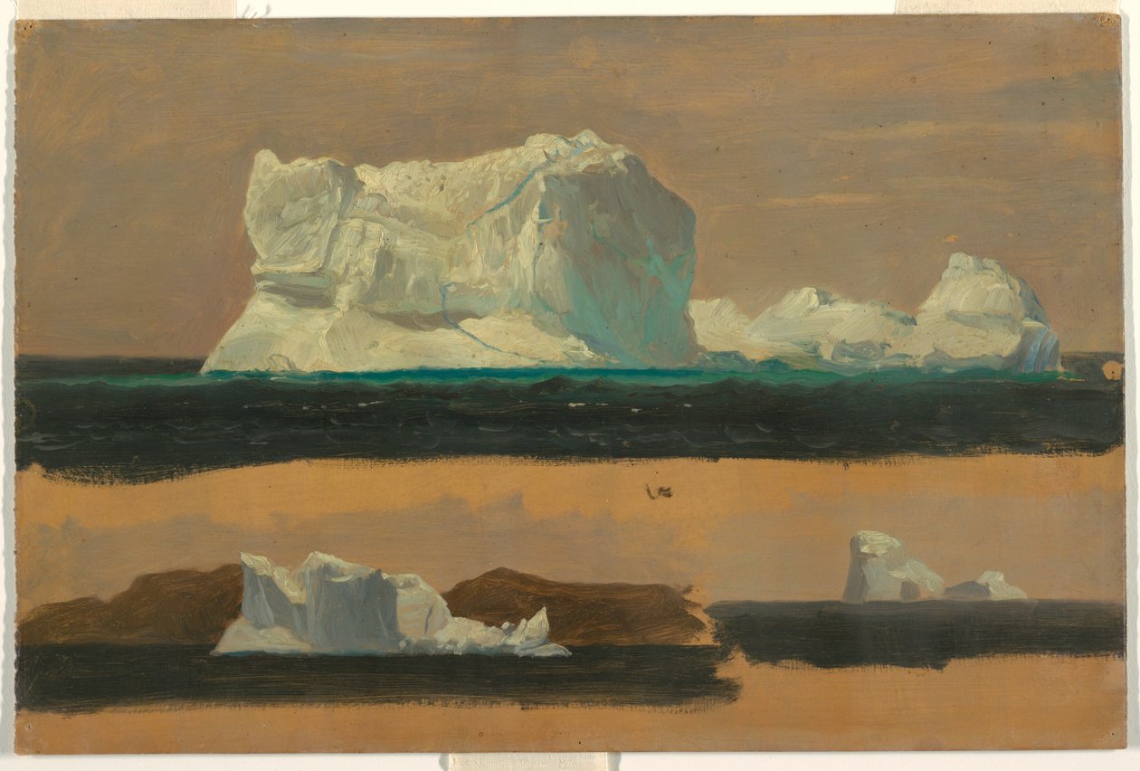Disegno, iceberg galleggianti, 4 luglio 1859 da Frederic Edwin Church