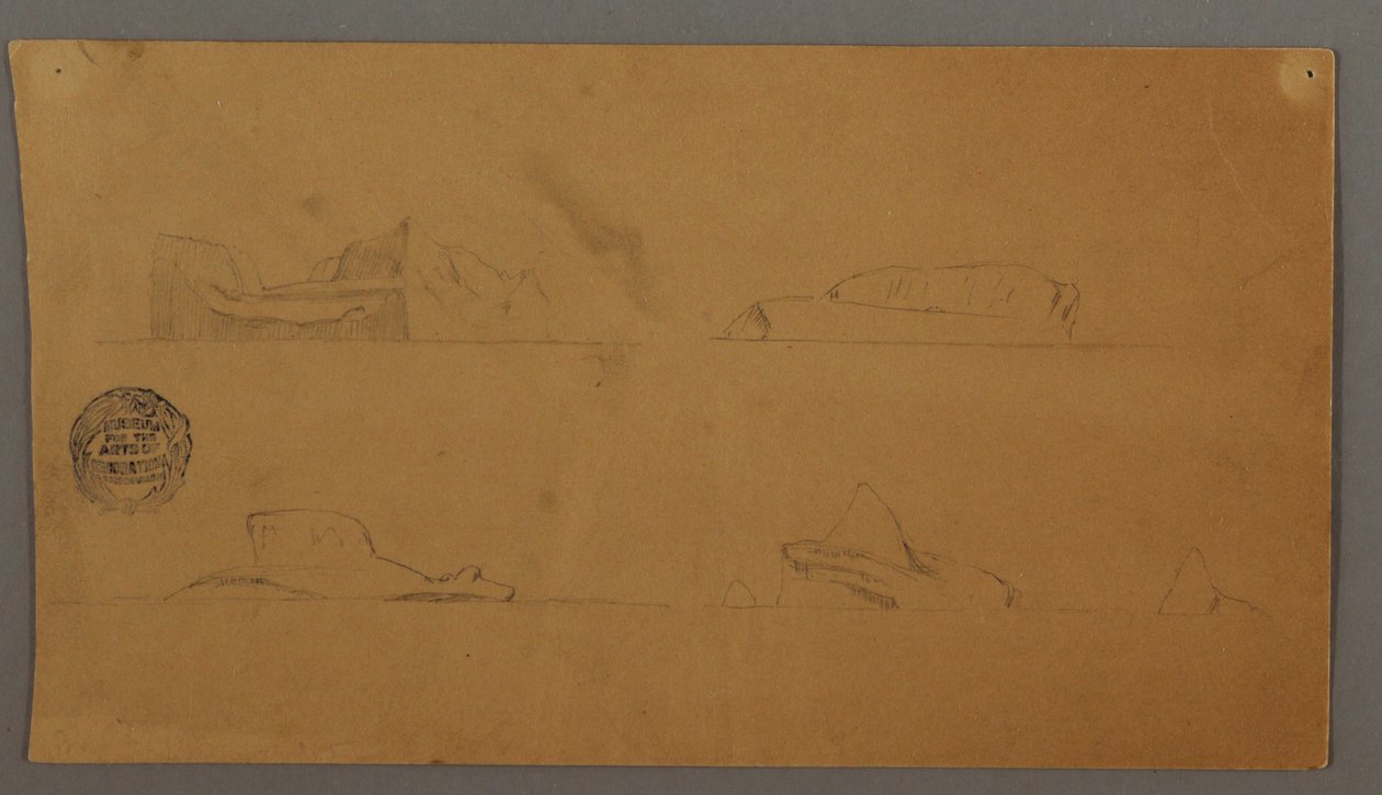 Disegno, Iceberg galleggianti, forse 1859 da Frederic Edwin Church