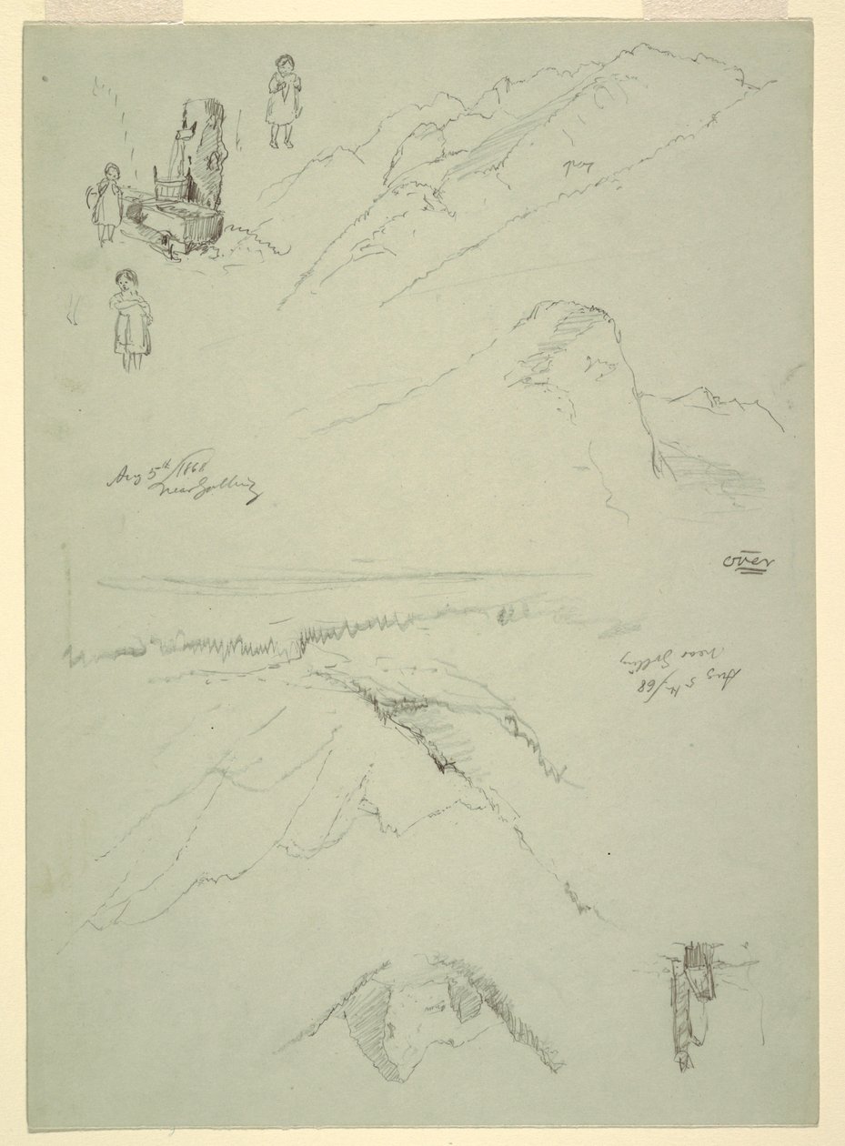 Disegno, da "vicino a Golling", Austria, 5 agosto 1868 da Frederic Edwin Church