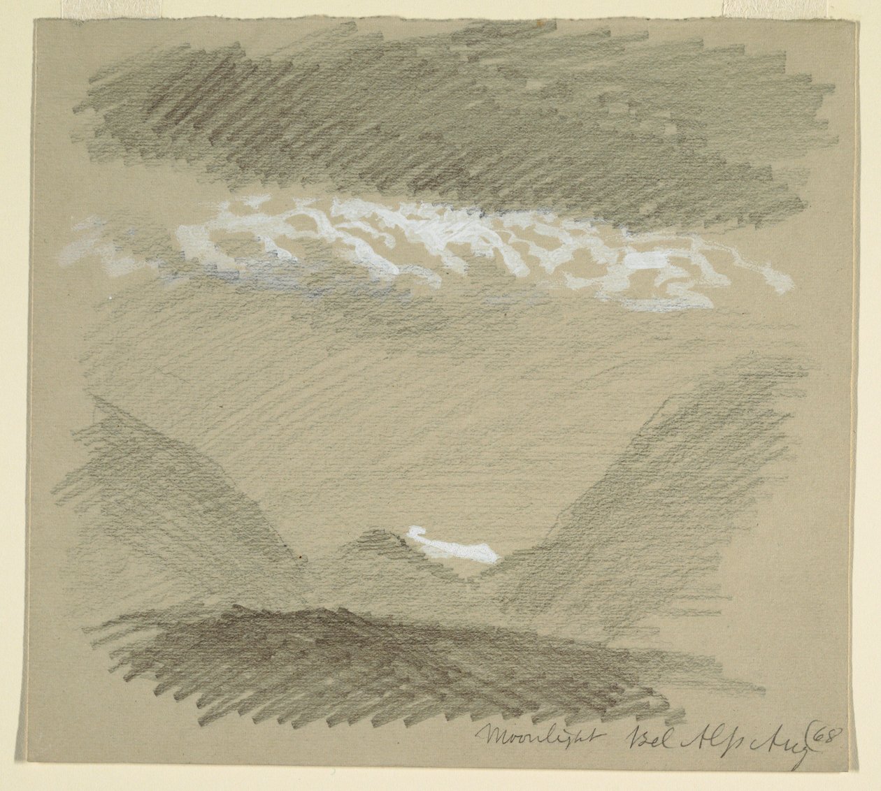 Disegno, Dalle Alpi Bernesi, Bel Alp, agosto 1868 da Frederic Edwin Church