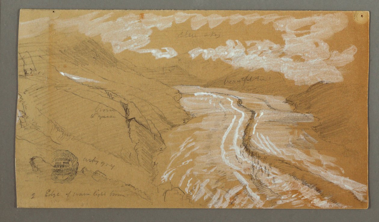 Disegno, Glacier, 21 agosto 1868 da Frederic Edwin Church
