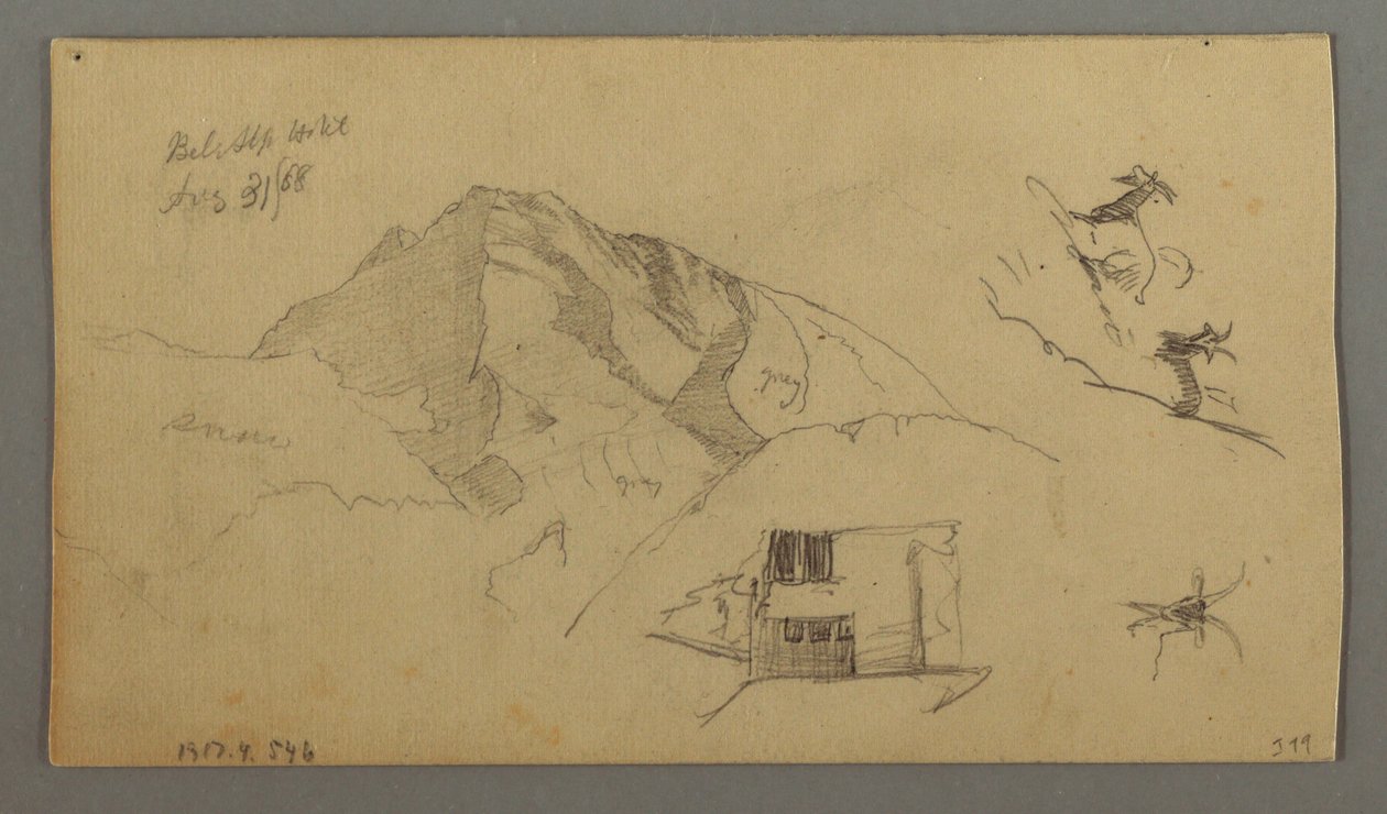 Disegno, Glacier, 21 agosto 1868 da Frederic Edwin Church