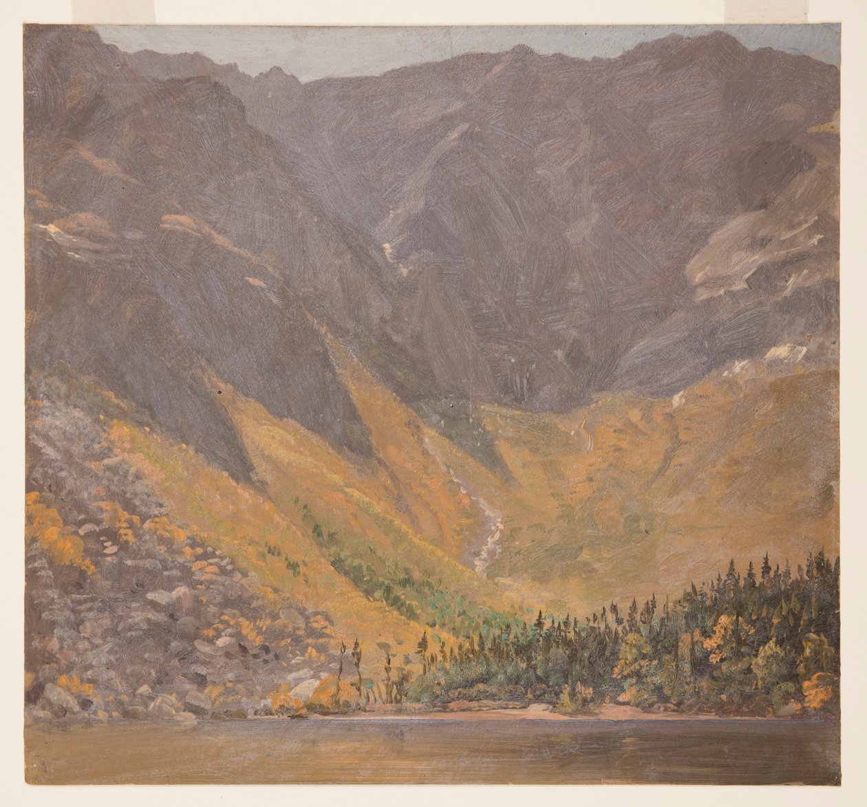 Disegno, Grande Bacino, Monte Katahdin, Maine, prima del 1878 da Frederic Edwin Church