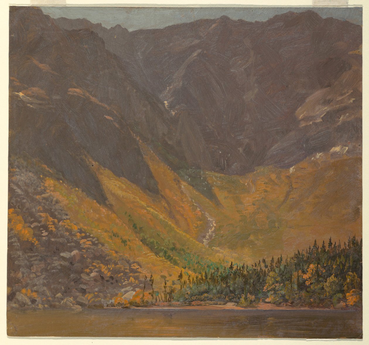Disegno, Grande Bacino, Monte Katahdin, Maine, prima del 1878 da Frederic Edwin Church