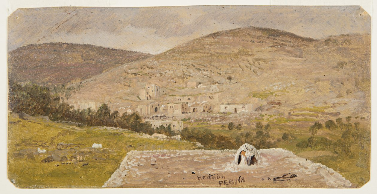 Disegno, Hebron, vista generale, febbraio 1868 da Frederic Edwin Church