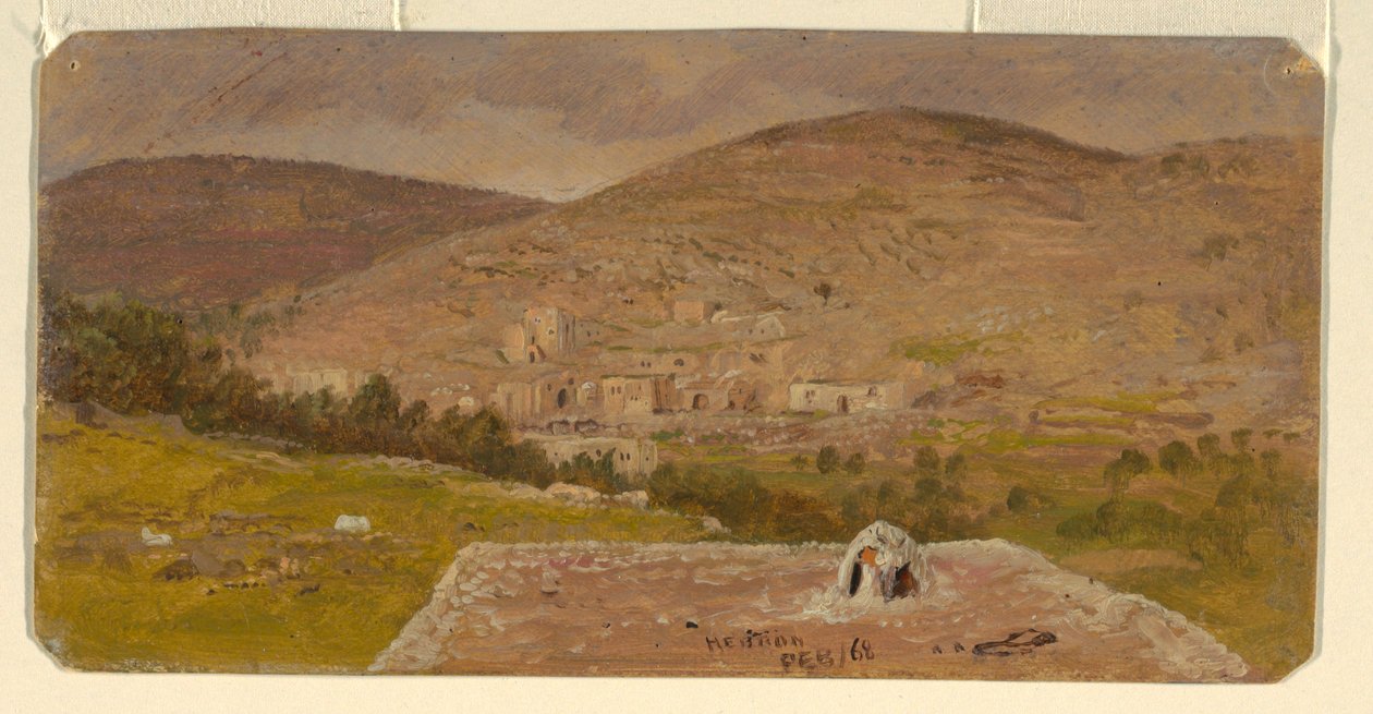 Disegno, Hebron, vista generale, febbraio 1868 da Frederic Edwin Church