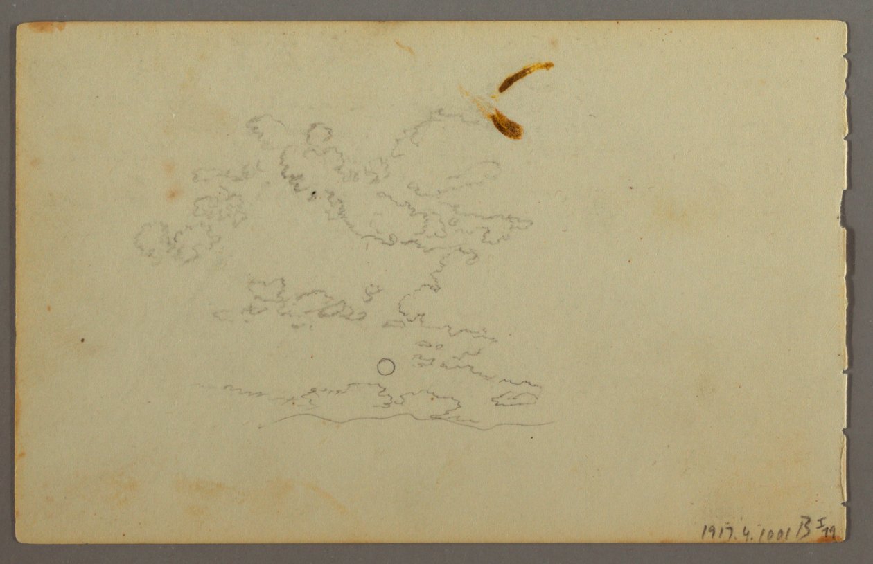 Disegno, Hill Range, forse 1844 da Frederic Edwin Church