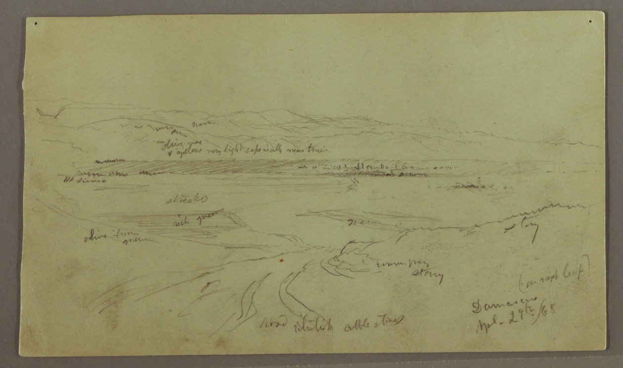 Disegno, Colline e pianure, 29 aprile 1868 da Frederic Edwin Church