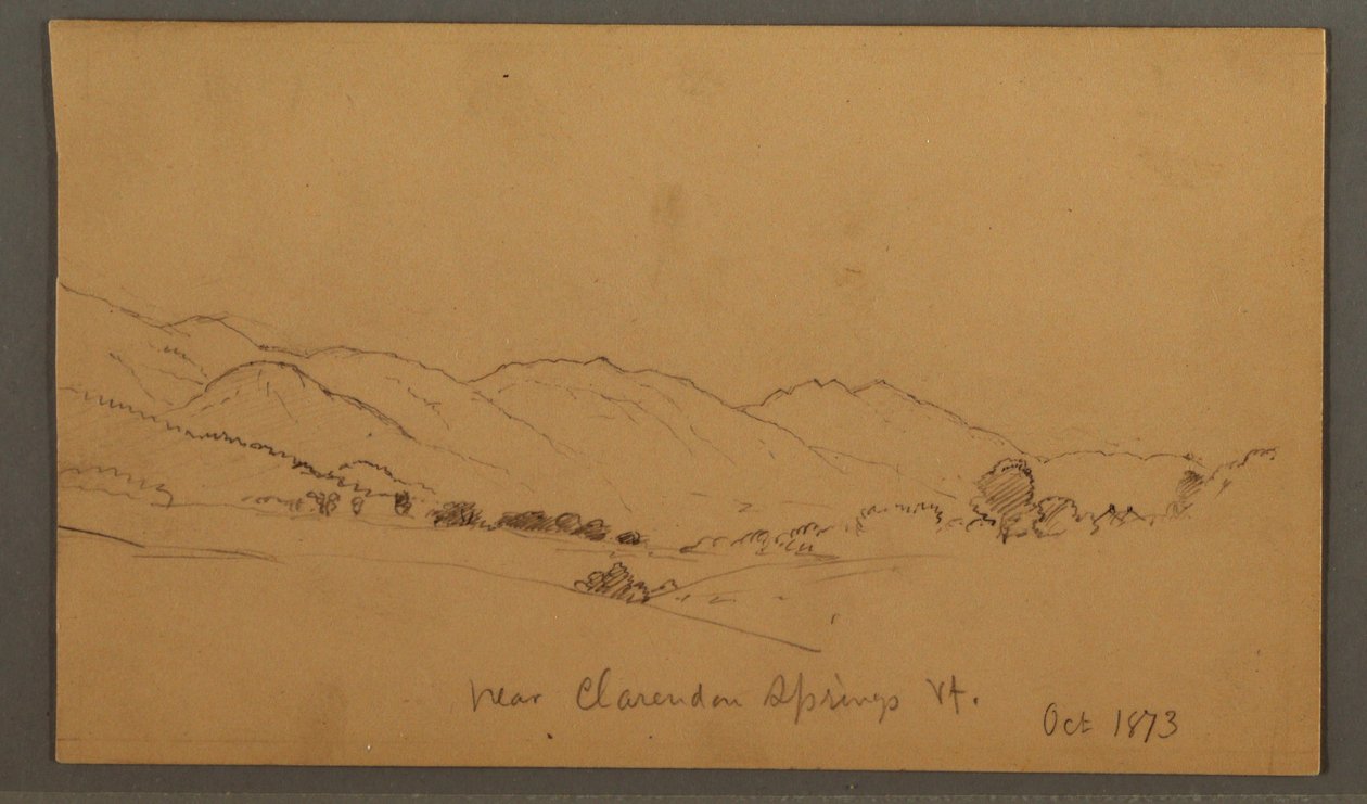Disegno, Colline e vallate, ottobre 1873 da Frederic Edwin Church