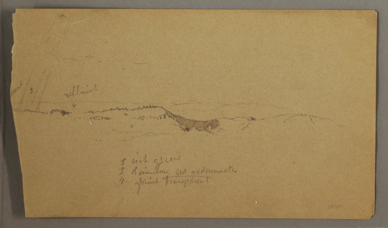 Disegno, Colline, arcobaleno, forse 1865-66 da Frederic Edwin Church