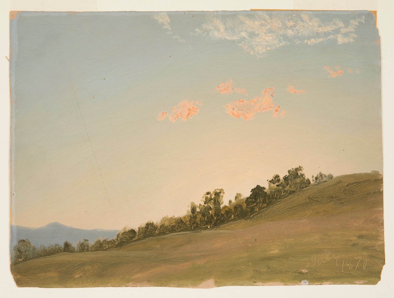 Disegno, collina, Hudson, New York, luglio 1870 da Frederic Edwin Church