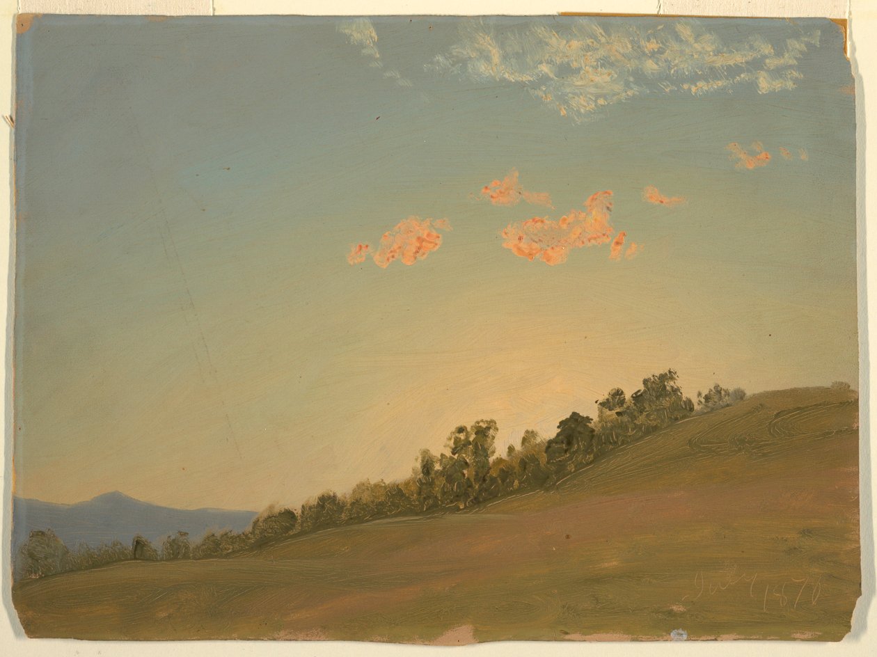 Disegno, collina, Hudson, New York, luglio 1870 da Frederic Edwin Church