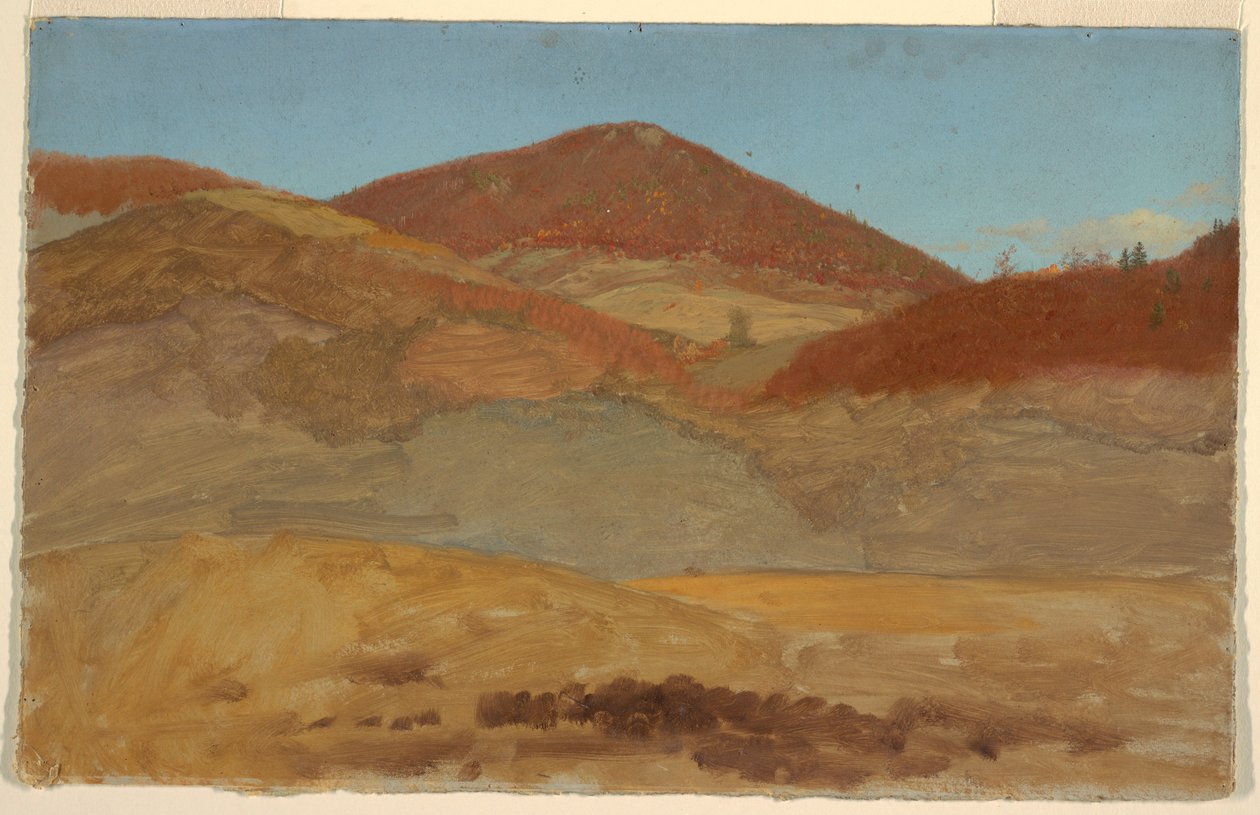 Disegno, Paesaggio collinare, autunno, 1870-80 da Frederic Edwin Church