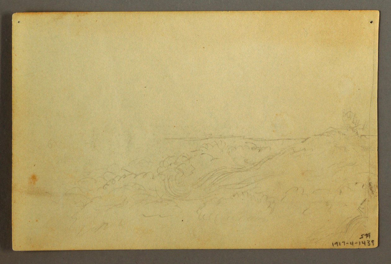 Disegno, Casa nel bosco presso un ruscello, aprile 1845 da Frederic Edwin Church