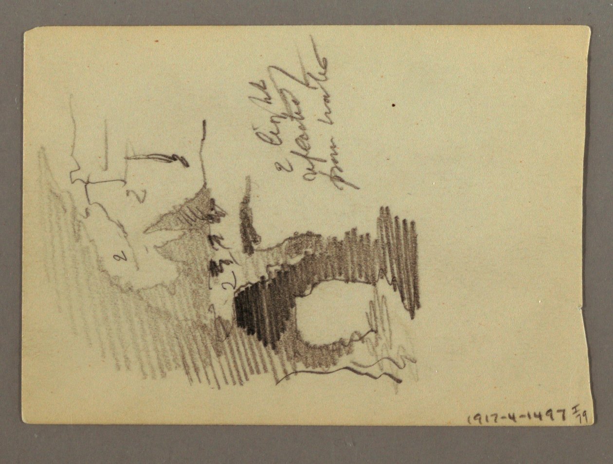 Disegno, Case in cima alla collina, forse 1868-69 da Frederic Edwin Church