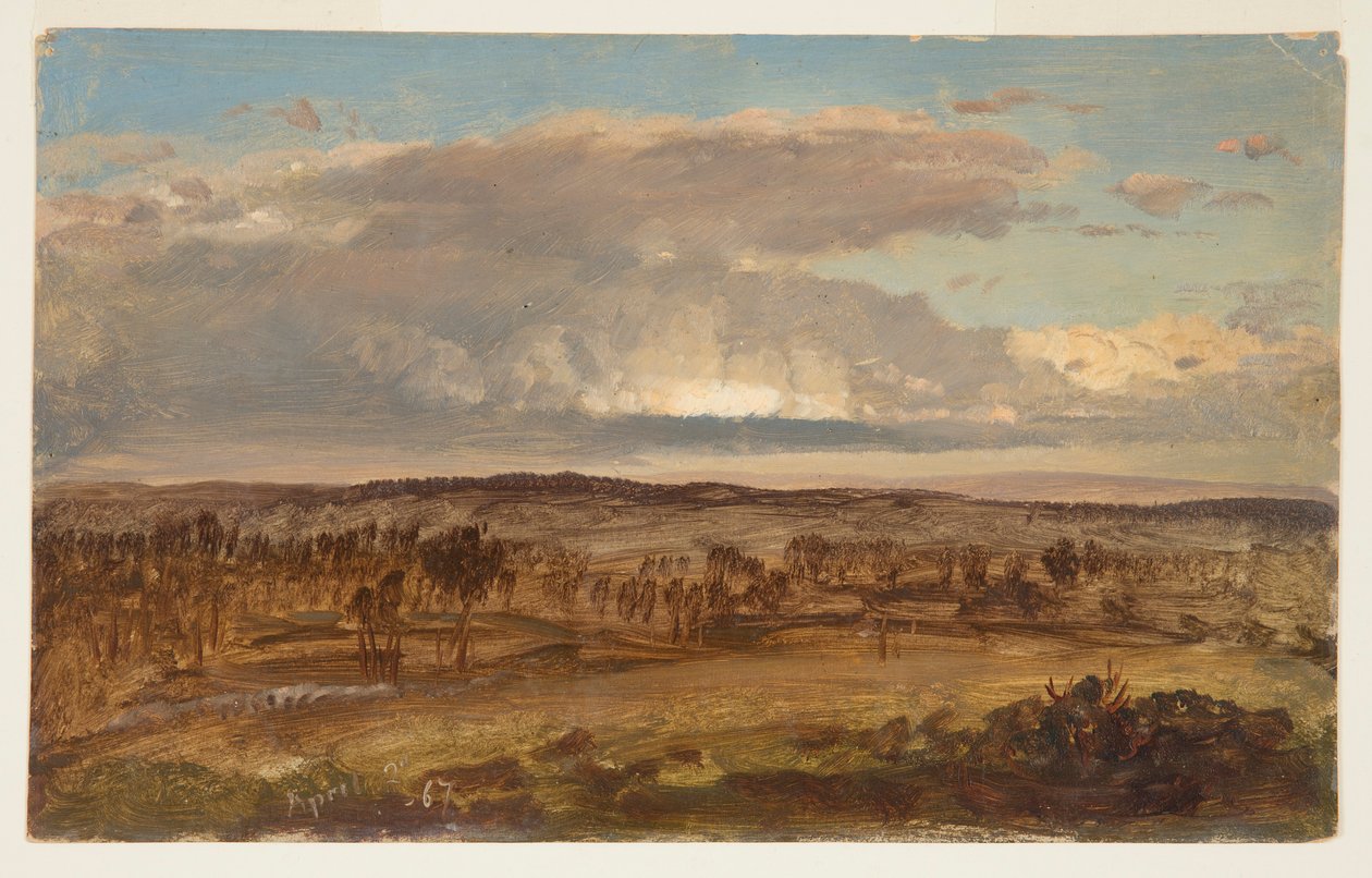 Disegno, Hudson Valley, aprile 1867 da Frederic Edwin Church
