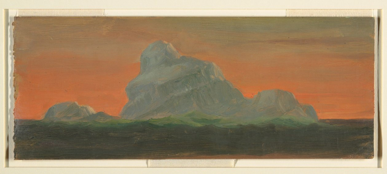 Disegno, Iceberg contro il cielo serale, giugno 1859 da Frederic Edwin Church