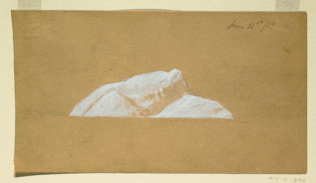 Disegno, Iceberg, Terranova, 21 giugno 1859 da Frederic Edwin Church