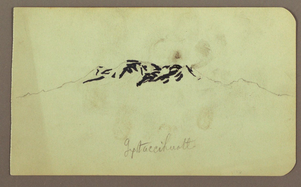 Disegno, Picchi di Itaccihuatl; verso: Forno, 1883 da Frederic Edwin Church