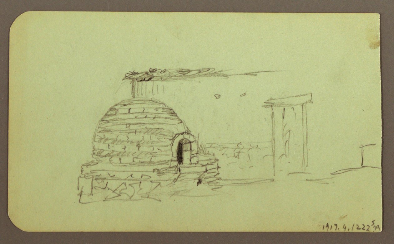 Disegno, Picchi di Itaccihuatl; verso: Forno, 1883 da Frederic Edwin Church