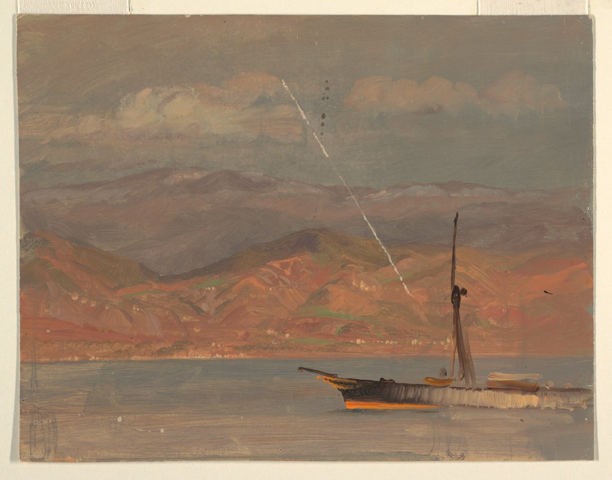 Disegno, Costa italiana, al largo dello Stretto di Messina, luglio 1868 da Frederic Edwin Church