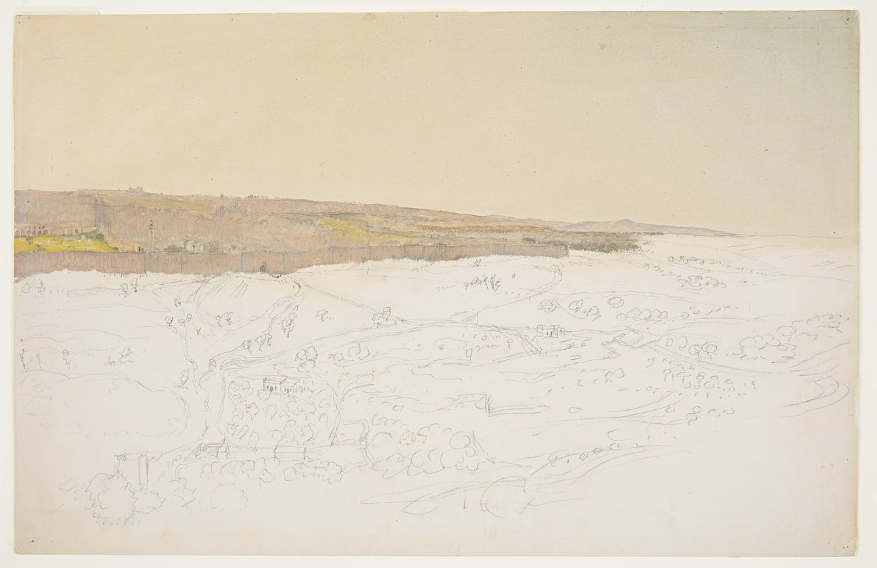 Disegno, Gerusalemme, vista generale, aprile (), 1868 da Frederic Edwin Church