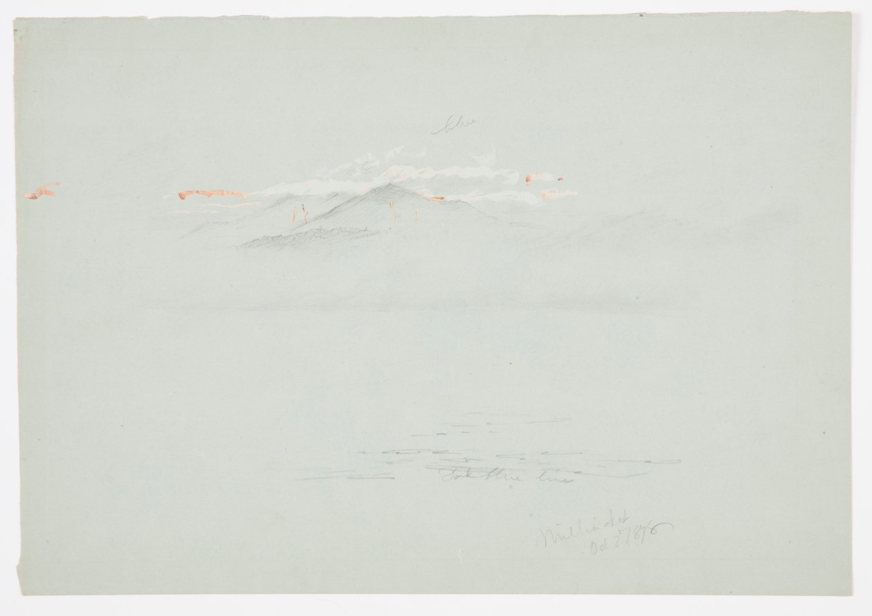 Disegno, lago Millinoket e monte Katahdin, 1878 da Frederic Edwin Church