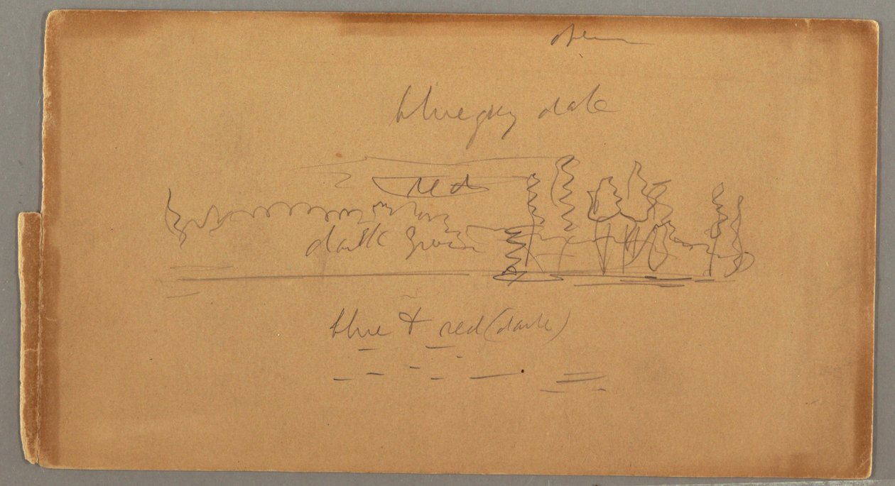Disegno, Lago e riva, forse 1876 da Frederic Edwin Church