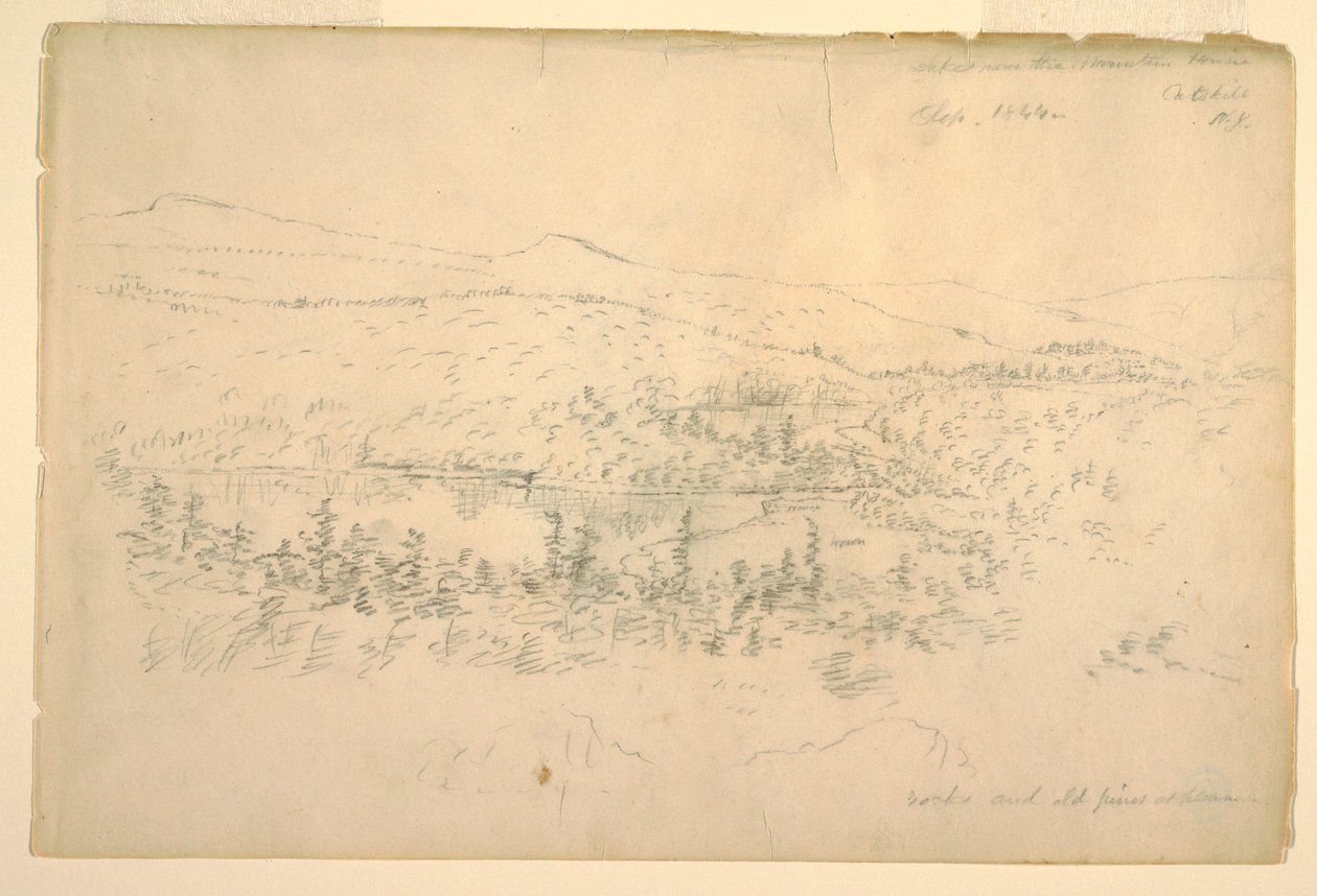 Disegno, Laghi vicino alla casa di montagna, settembre 1844 da Frederic Edwin Church