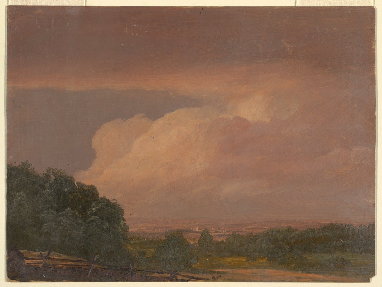 Disegno, Paesaggio (forse Hudson Valley), 1860-70 da Frederic Edwin Church