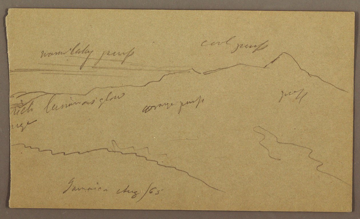 Disegno, Paesaggio, agosto 1865 da Frederic Edwin Church