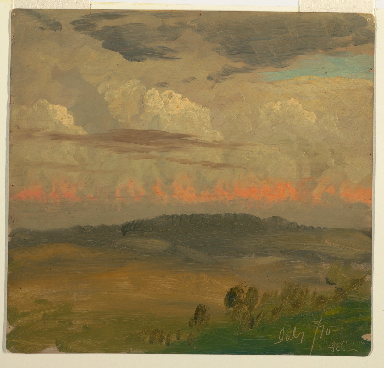 Disegno, Paesaggio, Hudson Valley, luglio 1870 da Frederic Edwin Church