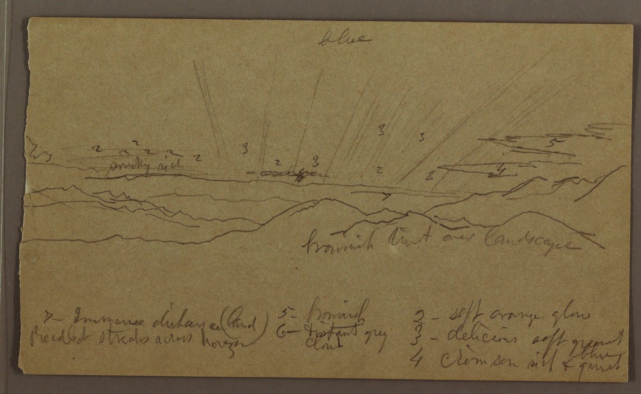 Disegno, Paesaggio, maggio-agosto 1865 da Frederic Edwin Church